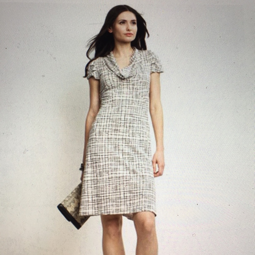 BANANA REPUBLIC COWL NECK SILK BLEND DRESS
